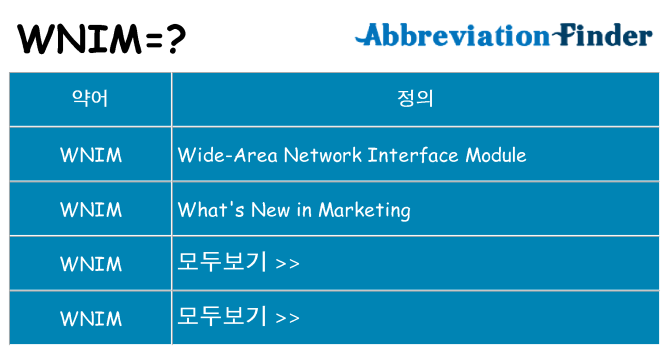 wnim 대 한 무엇을 서가