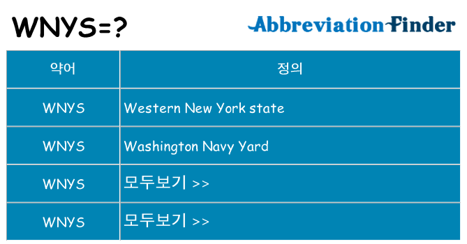 wnys 대 한 무엇을 서가
