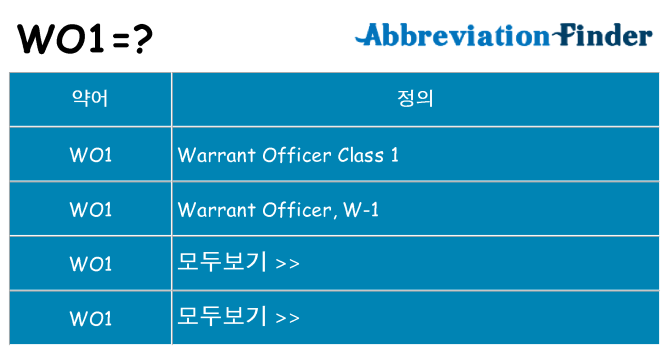 wo1 대 한 무엇을 서가