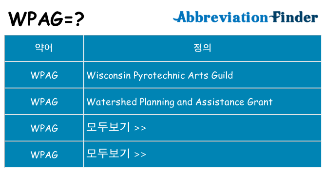 wpag 대 한 무엇을 서가