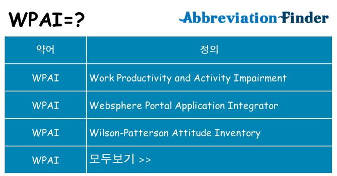 wpai 대 한 무엇을 서가