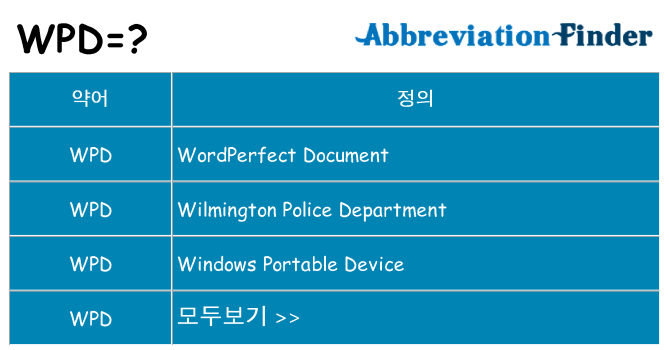 wpd 대 한 무엇을 서가