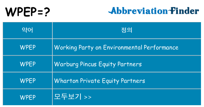 wpep 대 한 무엇을 서가