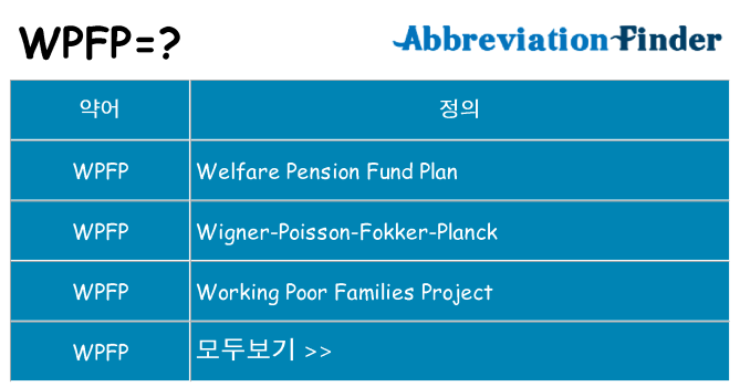 wpfp 대 한 무엇을 서가