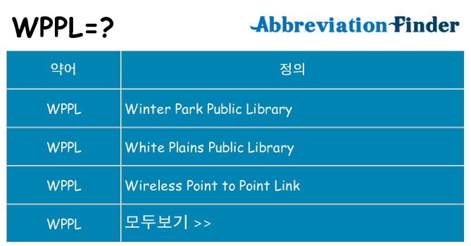 wppl 대 한 무엇을 서가