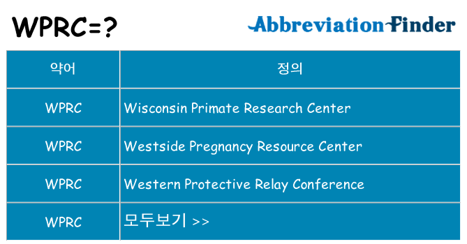 wprc 대 한 무엇을 서가