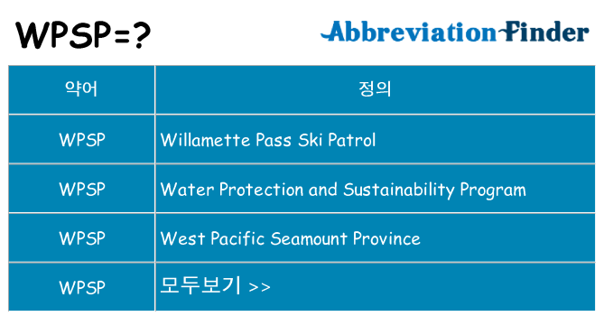 wpsp 대 한 무엇을 서가
