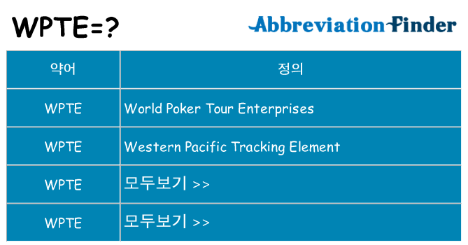 wpte 대 한 무엇을 서가