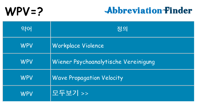 wpv 대 한 무엇을 서가