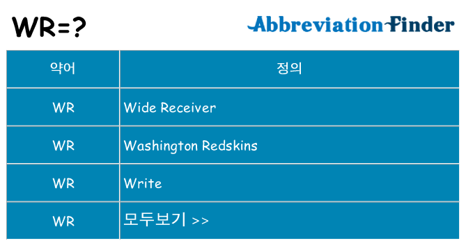wr 대 한 무엇을 서가