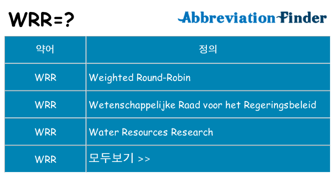 wrr 대 한 무엇을 서가