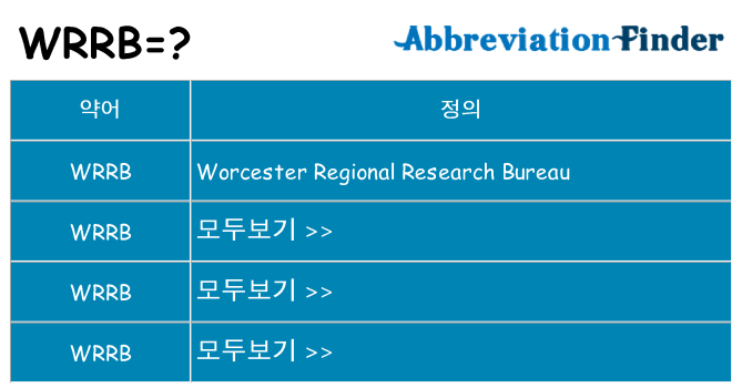 wrrb 대 한 무엇을 서가