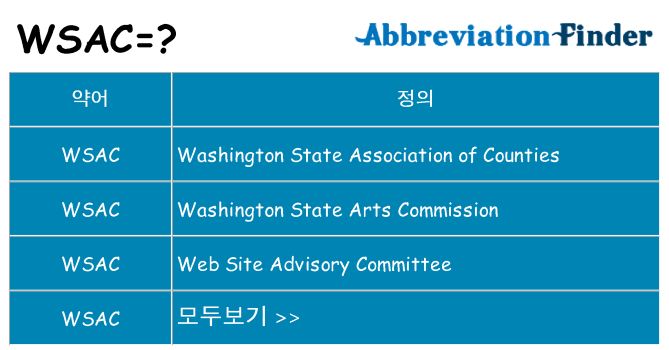 wsac 대 한 무엇을 서가