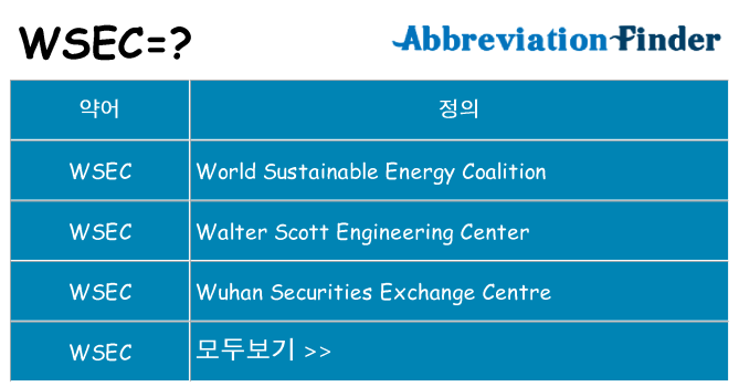 wsec 대 한 무엇을 서가