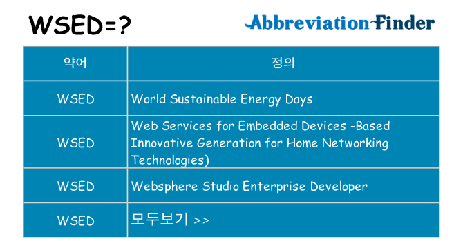 wsed 대 한 무엇을 서가