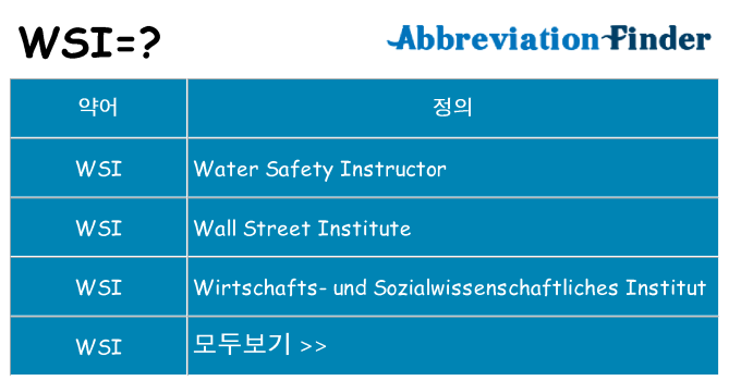 wsi 대 한 무엇을 서가