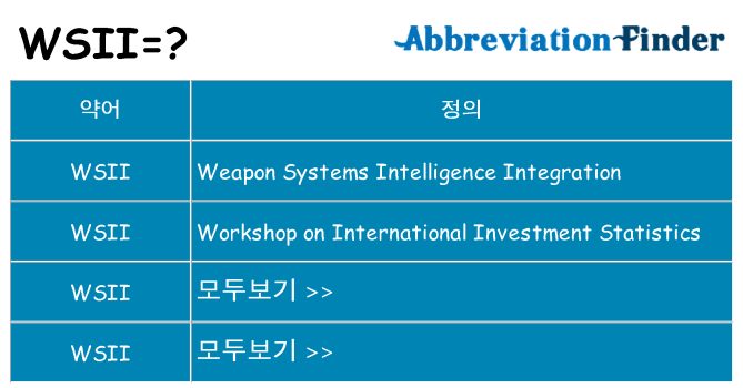 wsii 대 한 무엇을 서가