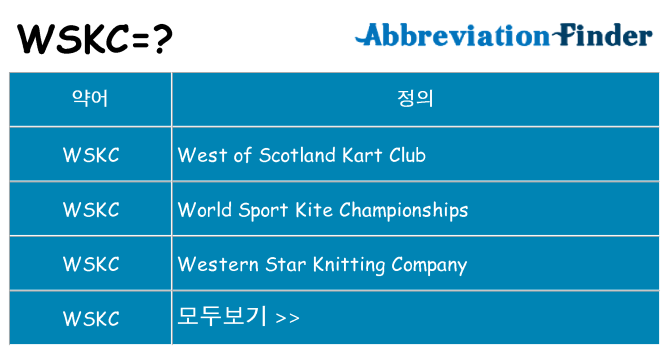 wskc 대 한 무엇을 서가