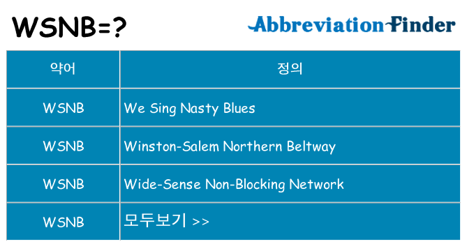wsnb 대 한 무엇을 서가