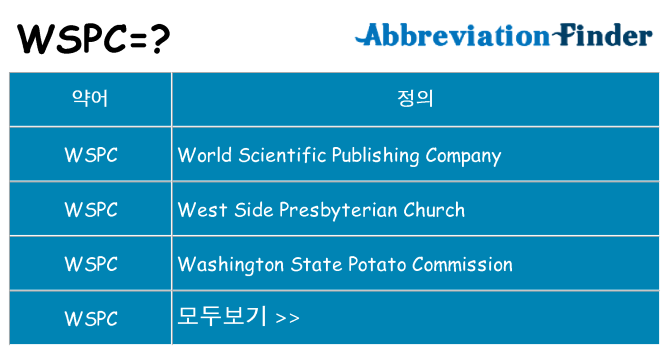 wspc 대 한 무엇을 서가