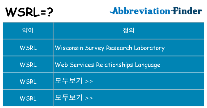 wsrl 대 한 무엇을 서가