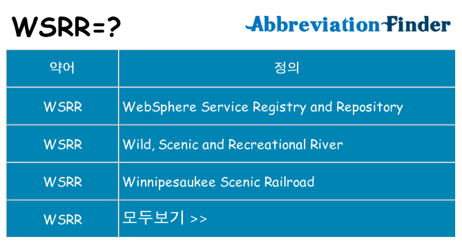wsrr 대 한 무엇을 서가