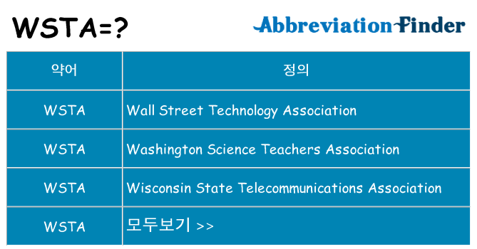 wsta 대 한 무엇을 서가