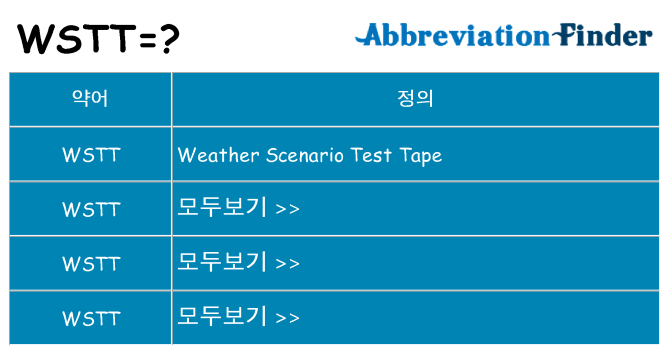 wstt 대 한 무엇을 서가