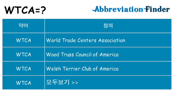 wtca 대 한 무엇을 서가