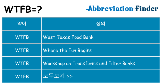 wtfb 대 한 무엇을 서가