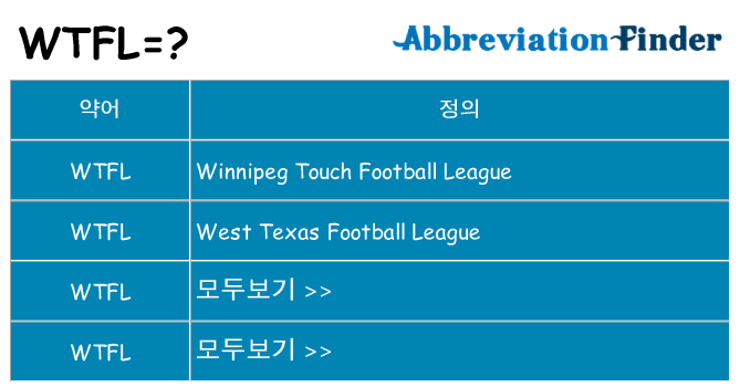 wtfl 대 한 무엇을 서가