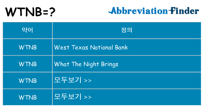 wtnb 대 한 무엇을 서가