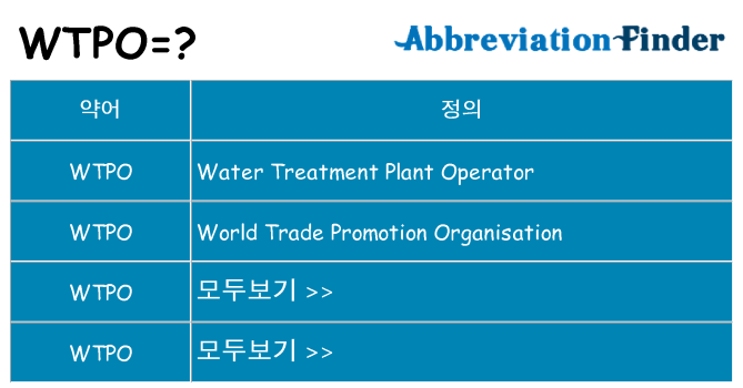 wtpo 대 한 무엇을 서가