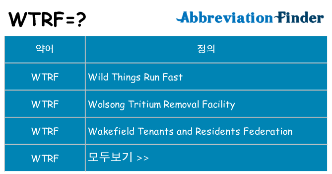 wtrf 대 한 무엇을 서가