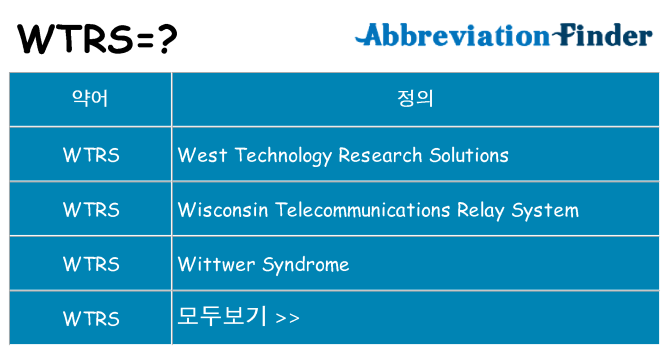 wtrs 대 한 무엇을 서가