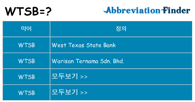 wtsb 대 한 무엇을 서가