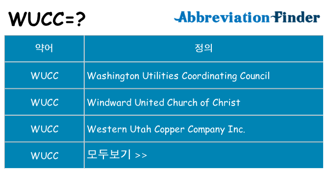 wucc 대 한 무엇을 서가