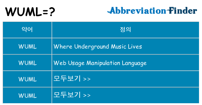 wuml 대 한 무엇을 서가