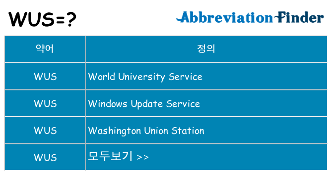 wus 대 한 무엇을 서가