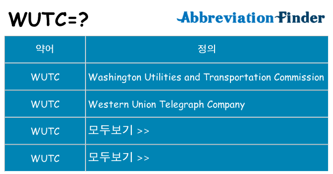 wutc 대 한 무엇을 서가