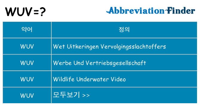 wuv 대 한 무엇을 서가