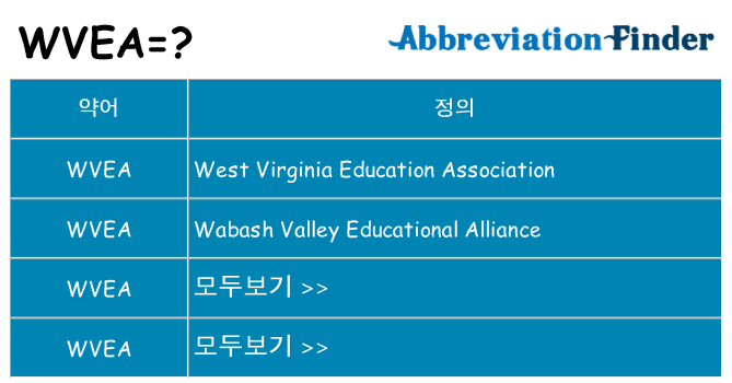wvea 대 한 무엇을 서가