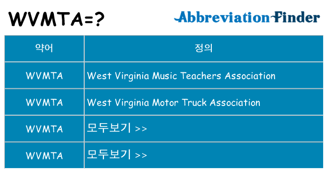 wvmta 대 한 무엇을 서가