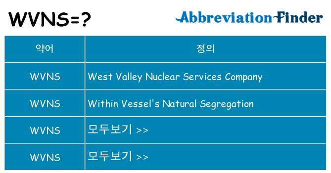 wvns 대 한 무엇을 서가