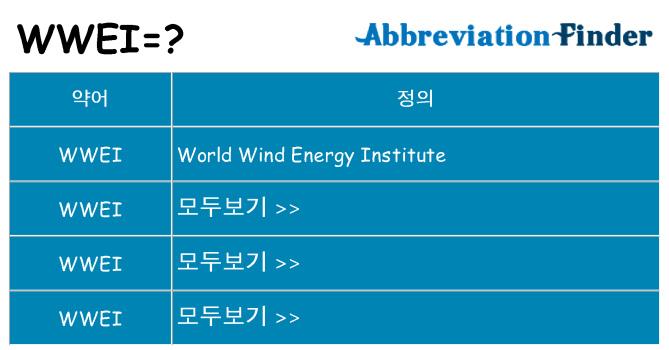 wwei 대 한 무엇을 서가