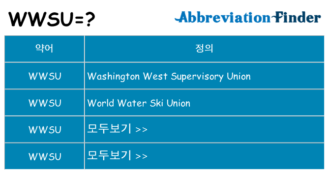 wwsu 대 한 무엇을 서가