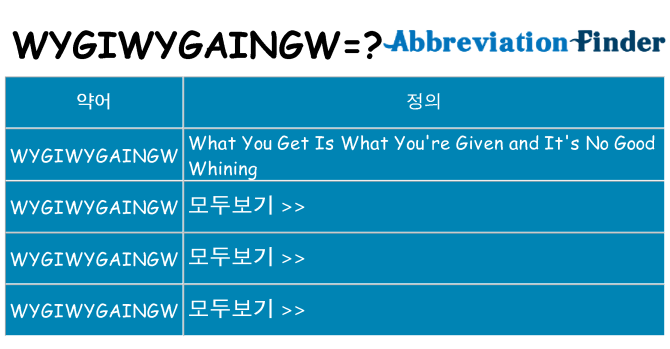 wygiwygaingw 대 한 무엇을 서가