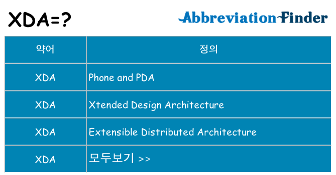 xda 대 한 무엇을 서가