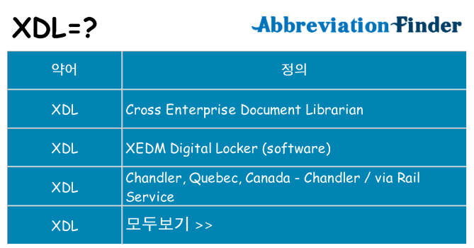 xdl 대 한 무엇을 서가