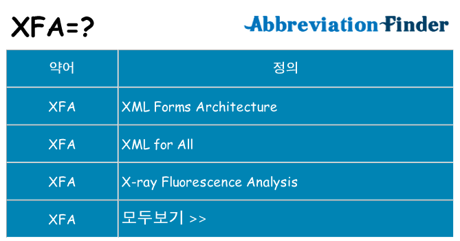 xfa 대 한 무엇을 서가